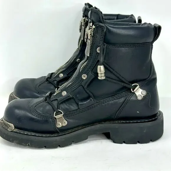 Harley-Davidson Men’s Brake Light Leather Riding Boots - BLACK - Picture 2 of 14